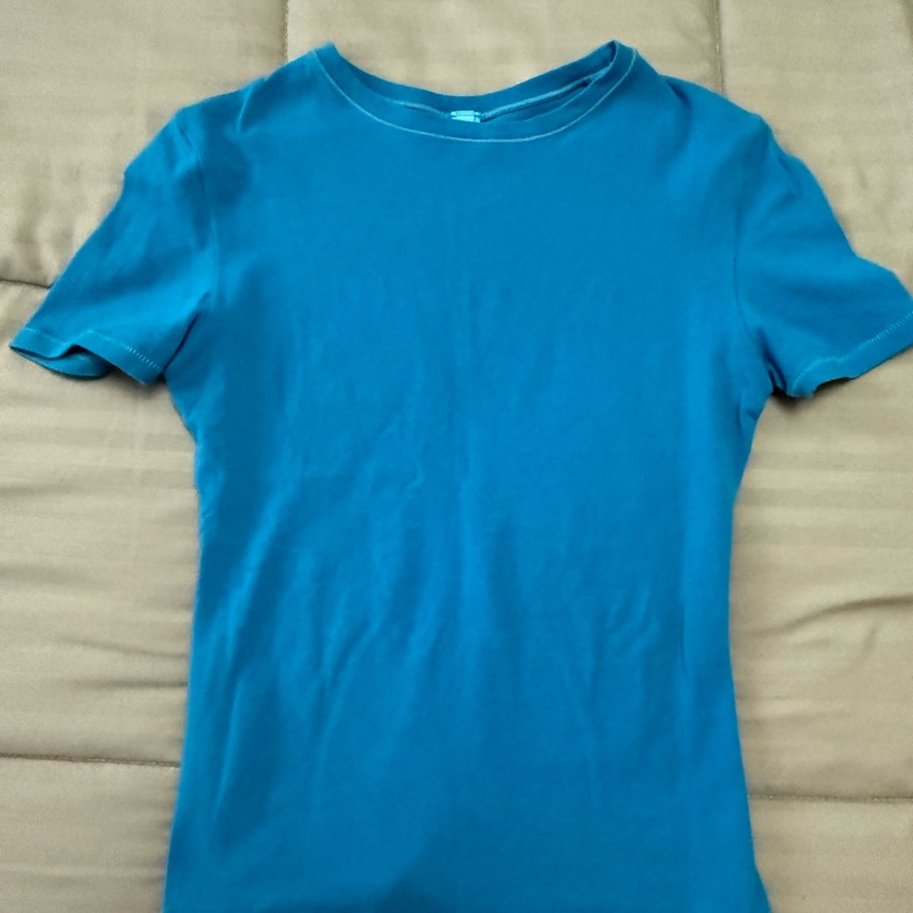 SKIMS Cotton Jersey T-shirt Short Sleeve Mykonos Blue XS